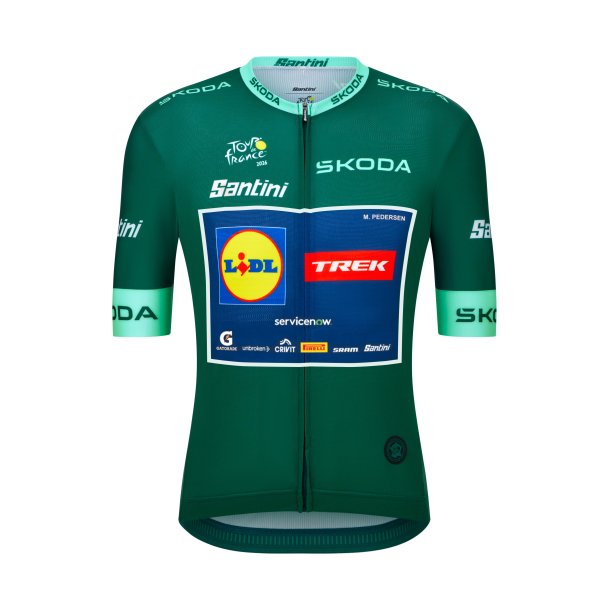 Santini Tour de France Gr�nne Cykeltr�je Mads Pedersen
